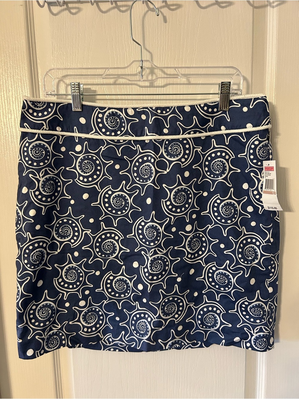 Vineyard Vines Nautilus Shell Print Scalloped Skirt NWT Size 12